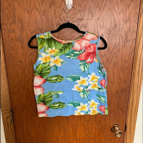 Vintage Jane Ashley Floral Beaded Tank - Picture 6 of 6